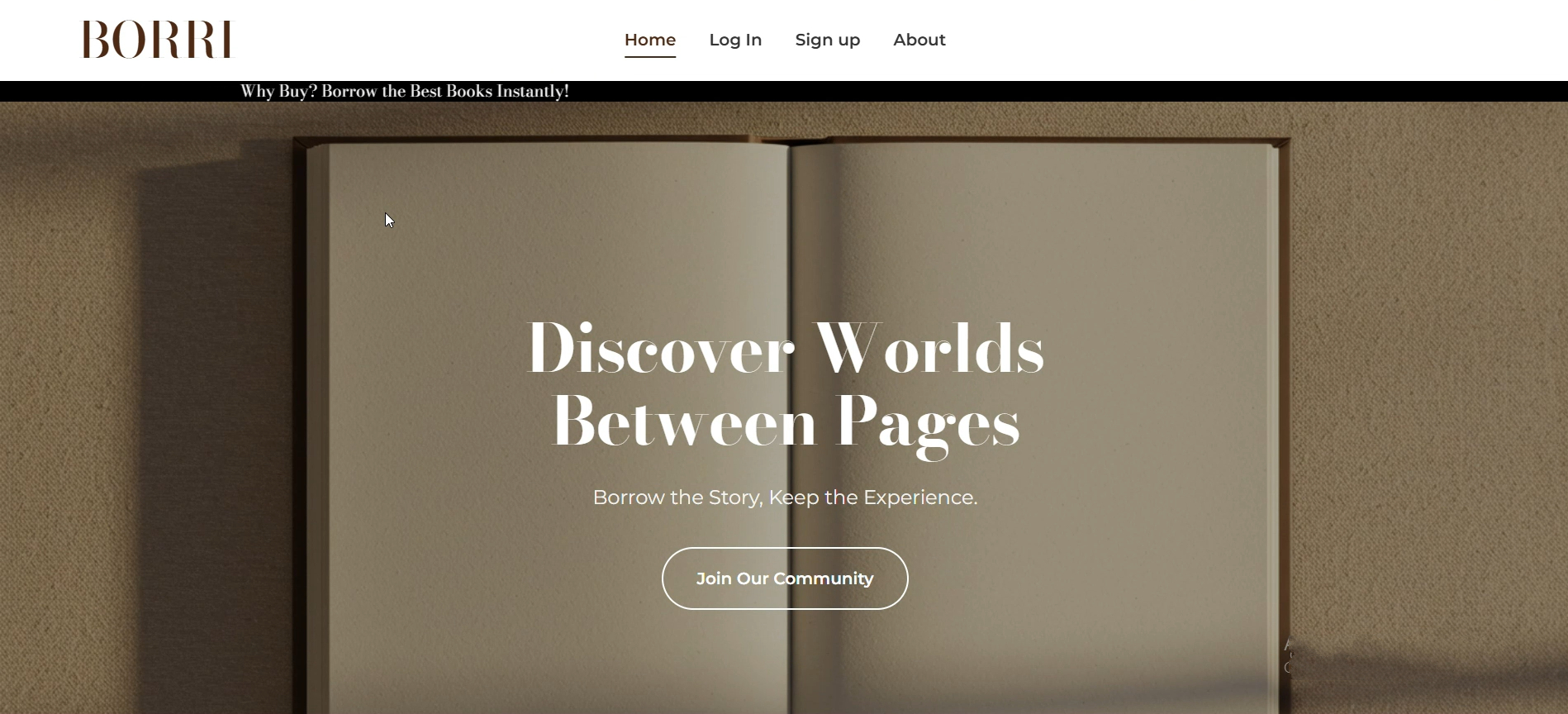 BORRI - Online Booking Store Project Screenshot